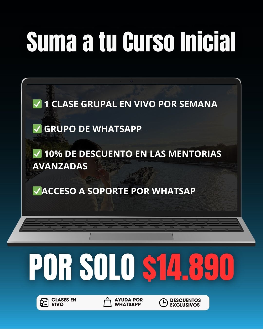 ✅Grupo y Soporte Whatsap ✅Clase en Vivo ✅Descuentos